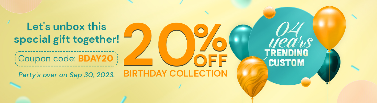 Happy Trending Custom's 4th Birthday
