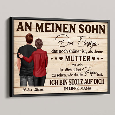 An meinen Sohn - Alles Gute zum Vatertag - Personalisiertes Poster - Vatertagsgeschenk für den Sohn