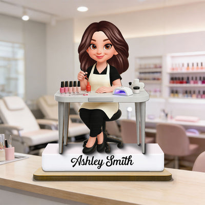 Nail Technician - Personalized 2-Layered Wooden Plaque - Gift For Nail Technician, Nails Decor, Beauty Salon, Woman, Girl