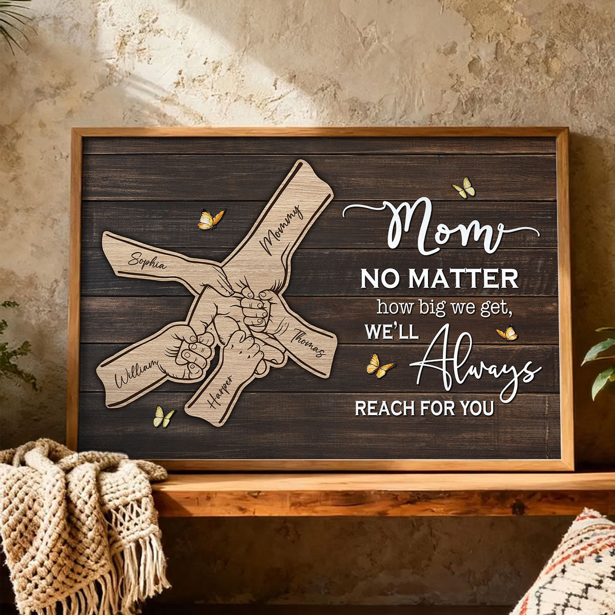 We Will Always Reach For You Mom - Personalized Poster - Heartfelt Mother's Day Gift for Mom